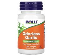 Now Foods - ODORLESS GARLIC | Ajo Inodoro | Apoyo Natural para la Salud del Corazón y el Sistema Inmunológico - 100 Softgels