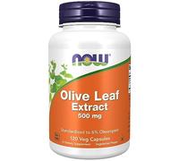 Now Foods, Olive Leaf Extract (Extracto de Hoja de Olivo), 500mg, 120 Cápsulas veganas, Probado en Laboratorio, Sin Soja, Sin Gluten, Vegetariano, No GMO