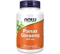 Now Foods, Panax Ginseng Extract, 500mg, 250 Cápsulas veganas, Probado en Laboratorio, Sin Gluten, Sin Soja, Vegetariano, No GMO