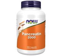 Now Foods, Pancreatin 2000, 200mg, 250 Cápsulas, Probado en Laboratorio, Mezcla de Enzimas, Sin Gluten, Sin Soja, No GMO