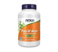 Now Foods, Pau D'Arco (Lapacho), 500mg, 250 Cápsulas veganas, Probado en Laboratorio, Sin Soja, Sin Gluten, No GMO, Vegetariano