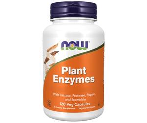 Now Foods, Plant Enzymes, 120 Cápsulas veganas, Probadas en Laboratorio, a Base de Plantas, Sin Gluten, Sin Soja, Vegetariano