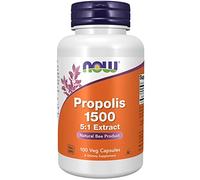 Now Foods, Propolis 1500 (5:1 Extracto), Propóleo de Abeja, 100 Cápsulas, Probado en Laboratorio, Sin Soja, Sin Gluten, No GMO