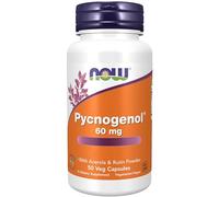 Now Foods, Pycnogenol, 60mg, 50 Cápsulas veganas, Probado en Laboratorio, Sin Soja, Sin Gluten, Vegetariano