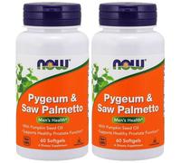 NOW Foods Pygeum & Saw Palmetto 2X60 O 1X120 Aceite de Semilla Calabaza 1500mg