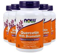 Now Foods Quercetina Con Bromelina 5X120 Cáps 800mg Y 2400GDU