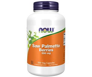 Now Foods, Saw Palmetto Berries (Bayas de Saw Palmetto), 550mg, 250 Cápsulas veganas, Probado en Laboratorio, Vegetariano, Sin Gluten, Sin Soja