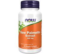 Now Foods, Saw Palmetto Extract (Extracto de Saw Palmetto), 320mg, con Aceite de Semilla de calabaza, 90 Cápsulas veganas, Probado en Laboratorio, Sin Soya, Sin Gluten, Sin OGM