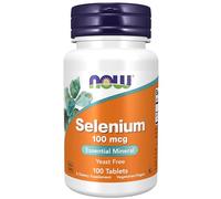 Now Foods, Selenium (Selenio), 100mcg, Sin Levadura, 100 Comprimidos veganos, Probado en Laboratorio, Vegetariano, Sin Gluten, Sin Soja, No GMO