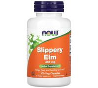 Now Foods - Slippery Elm 400mg | Corteza de Olmo Resbaladizo 400mg | Apoya la digestión saludable y calma el estómago - 100 Cápsulas