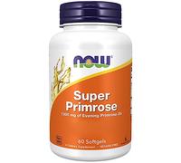 Now Foods, Super Primrose (Aceite de Onagra), 1300mg, 60 Cápsulas blandas, Testado en Laboratorio, Sin Soja, Sin Gluten, No GMO