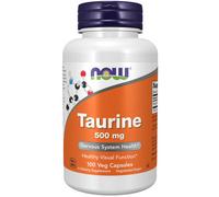 NOW Foods Taurina 500 Mg 100 Cápsulas Veg No OGM