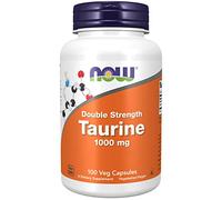 Now Foods, Taurina, Doble Fuerza, 1.000mg, 100 Cápsulas Veganas, Probado en Laboratorio, Aminoácido, Sin Gluten, Sin Soja, Vegetariano