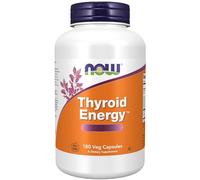 Now Foods, Thyroid Energy, con Yodo y L-Tirosina, 180 Cápsulas veganas, Probado en Laboratorio, Sin Soja, Sin Gluten, Vegetariano, No GMO