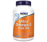 Now Foods, Ultra Omega-3, 500 EPA / 250 DHA, 180 Cápsulas blandas, Probado en Laboratorio, Aceite de Pescado, Sin Gluten, No GMO