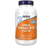 Now Foods, Ultra Omega 3-D Fish Oil (Aceite de Pescado), 180 Cápsulas blandas, Probado en Laboratorio, Sin Gluten, Sin Soja, No GMO