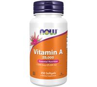 Now Foods, Vitamin A Depot, 25000IU, 250 cápsulas blandas - Envío rápido