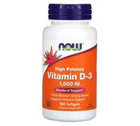 Now Foods - VITAMIN D-3 1000 IU | Vitamina D-3 1000 UI | Apoyo al Sistema Inmunológico y Salud Ósea - 180 Cápsulas Blandas