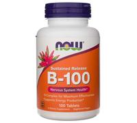 Now Foods Vitamina B-100 de liberación prolongada - 100 Tabletas