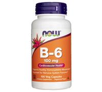 Vitamina B-6 Piridoxina 100 mg 100 cápsulas vegetales Now Foods