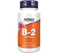 Now Foods, Vitamina B2 (Riboflavina), 100mg, 100 Cápsulas veganas, Testadas en Laboratorio, Sin Gluten, Sin Soja, Vegetarianas, No GMO