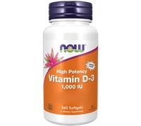 Now Foods Vitamina D3 1000 UI - 180 Cápsulas blandas