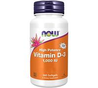 Now Foods, Vitamina D3, 1.000UI, 360 Cápsulas blandas, Probadas en Laboratorio, Alta Dosis, Sin Gluten, Sin Soja