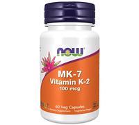 Now Foods, Vitamina K2 MK-7, 100mcg, All-Trans, 60 Cápsulas veganas, Probadas en Laboratorio, Sin Gluten, Sin Soja, No GMO