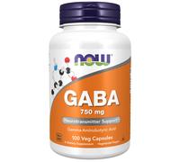 now - gaba 750mg - 100 cápsulas vegetales