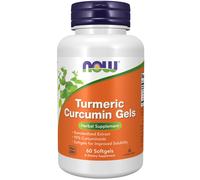 now - geles de cúrcuma y curcumina - 60 cápsulas blandas