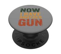 Now I Have Another Gun - Pistola Profesional Divertida Vintage PopSockets PopGrip Adhesivo