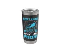 Now I known Why I Am Pisces Scuba Dive Diver Diving Vaso térmico de acero inoxidable de doble pared