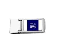 Now is All You Have Art Deco - Cartera de bolsillo con clip para dinero de acero inoxidable