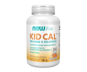 now - kid cal con citrato de calcio, magnesio y vitamina D 100 masticables