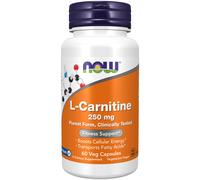 now - l-carnitina 250 mg - 60 cápsulas vegetales