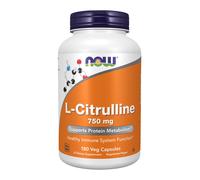 now - l-citrulina 750 mg - 180 cápsulas vegetales