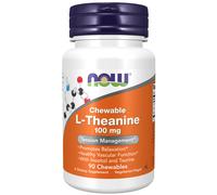 now - l-teanina 100 mg, 90 comprimidos masticables