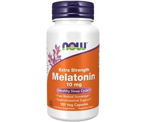 now - melatonina extra fuerte 10 mg - 100 cápsulas vegetales