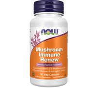 now - mushroom immune renew con extracto de raíz de astrágalo - 90 cápsulas vegetales