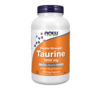now - taurina 1,000 mg, doble concentración - 250 cápsulas vegetales