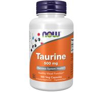 now - taurina 500 mg - 100 cápsulas vegetales