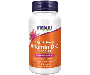 now - vitamina d-3 1.000 ui - 180 cápsulas blandas