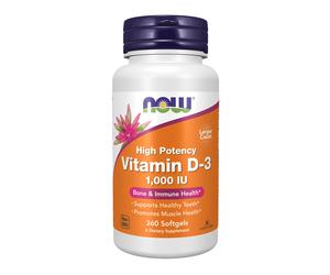 now - vitamina d-3 1.000 ui - 360 cápsulas blandas