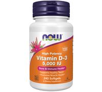 Now Foods Vitamina D3 5000 UI - 240 Cápsulas blandas