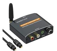 NOWBOTUCH 192kHz DAC Convertidor de audio digital a analógico con receptor Bluetooth 5.0 Control de volumen Óptico Coaxial SPDIF Toslink digital a estéreo analógico L/R RCA Adaptador audio de 3,5 mm
