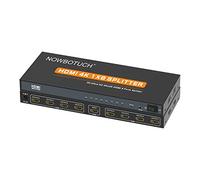 NOWBOTUCH Divisor HDMI 1x8 - 1 Entrada 8 Salidas, Conmutador 1 Puerto a 8 Display Duplicado/Espejo, Ver 1.4 Certificado para Full HD 1080P, Soporte 3D de Alta Resolución