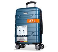 NOWI Bergamo - Maleta de viaje (impermeable, 8 ruedas, giratorio 360°, varillaje telescópico, interior totalmente forrado), turquesa, medium, Moderno y elegante, líneas limpias, elegante y funcional