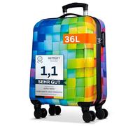 NOWI Maleta Santa Cruz - Juego de 3 maletas rígidas de ABS con cerradura de combinación, 4 ruedas dobles, pliegue extensible, giratorio 360°, ligero y resistente, juego de maletas de viaje con ruedas