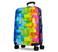 NOWI Maleta Santa Cruz - Juego de 3 maletas rígidas de ABS con cerradura de combinación, 4 ruedas dobles, pliegue extensible, giratorio 360°, ligero y resistente, juego de maletas de viaje con ruedas