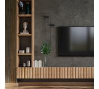 Nowodvorski Lighting Aplique de pared LED Motive L, 120 cm de ancho, negro, metal